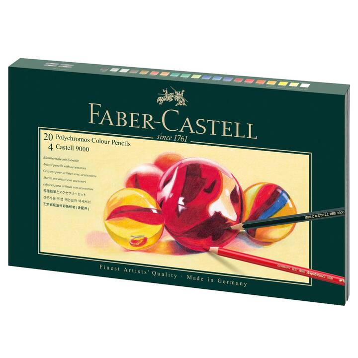 FABER-CASTELL Farbstift Polychromos (24 Stück)