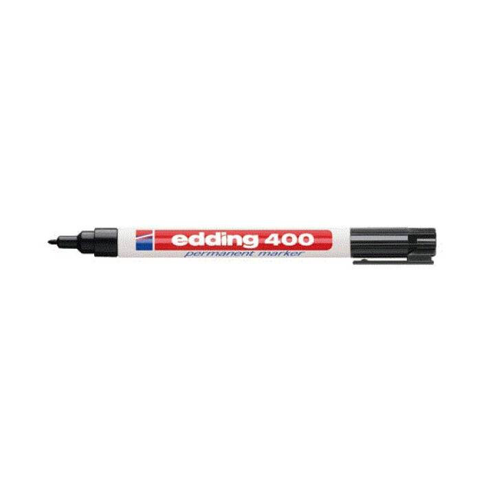 EDDING Marqueur permanent 400 (Noir, 1 pièce)