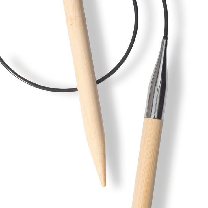 PRYM GROUP Aiguille à tricoter circulaire Bambus (0.8 cm, Argent, Brun, Noir)
