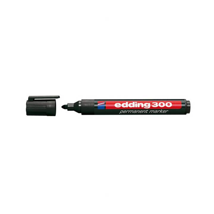 EDDING Permanent Marker 300=1 (Schwarz, 1 Stück)