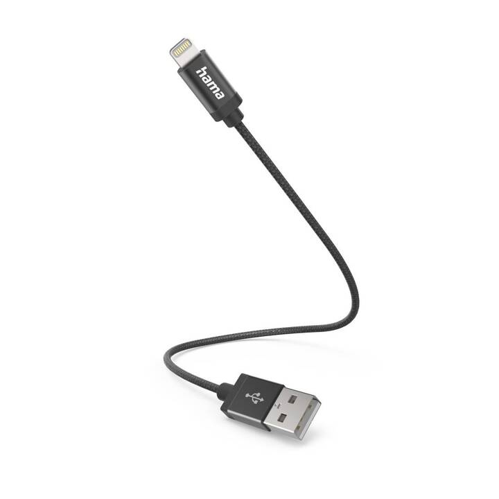 HAMA Câble (USB A, Lightning, 0.2 m)