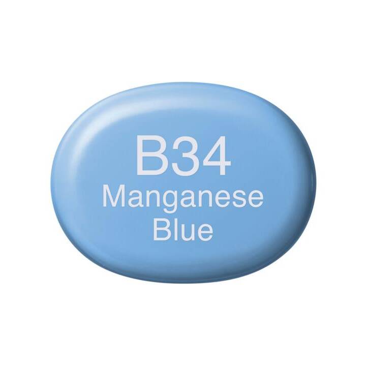 COPIC Marqueur de graphique Sketch B34 Manganese Blue (Bleu, 1 pièce)
