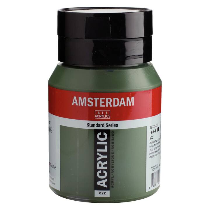 AMSTERDAM Colore acrilica (500 ml, Verde oliva, Verde)
