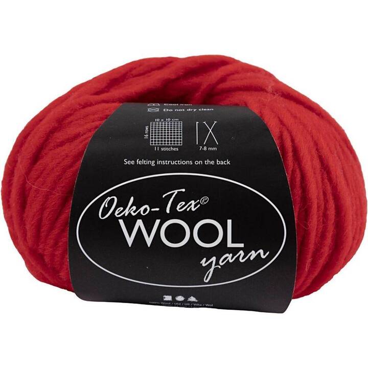 CREATIV COMPANY Wolle Oeko-Tex (50 g, Rot)