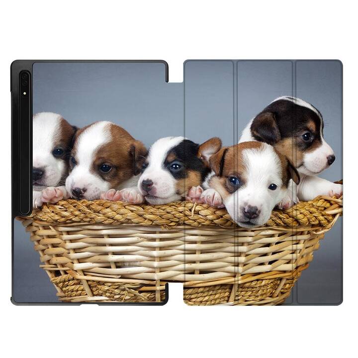 EG Housse (11", Galaxy Tab S9, Chiens, Brun)