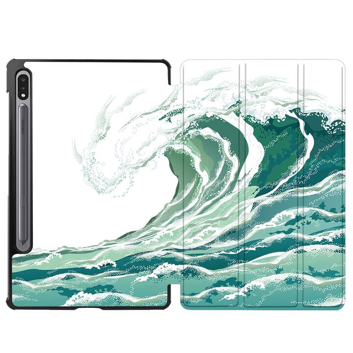 EG coque pour Samsung Galaxy Tab S8+ 12.4" (2022) - vert - vague