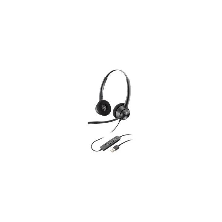 POLY Office Headset EncorePro (On-Ear, Kabel, Schwarz)