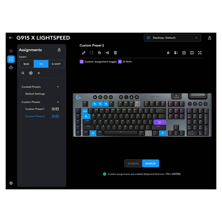 LOGITECH G915 X LIGHTSPEED (Bluetooth, USB, Schweiz, Kabellos)