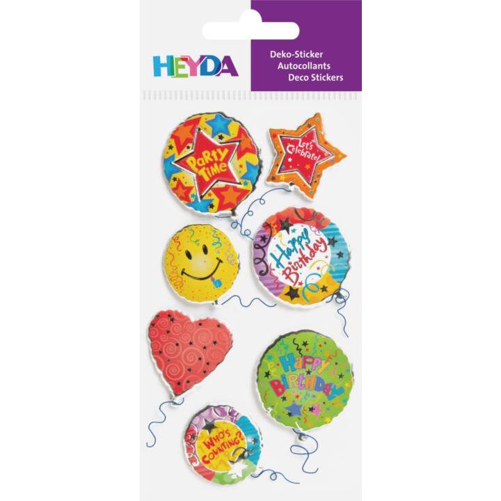 HEYDA Sticker (Geburtstag, 7 Stück)