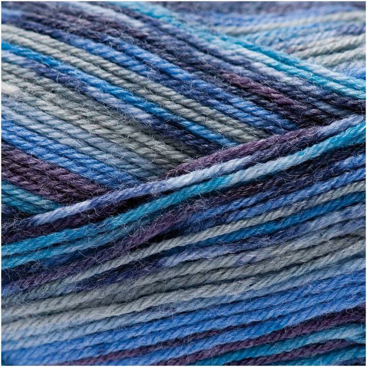 RICO DESIGN Wolle (100 g, Blau, Mehrfarbig)