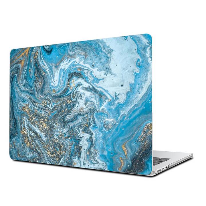 EG Coque rigide (MacBook Air 13" M2 2022, Marbre, Bleu)