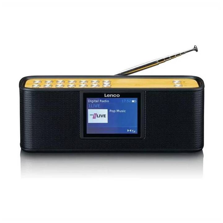 LENCO PDR-045BK Radio per cucina / -bagno (Giallo, Nero, Bambù)