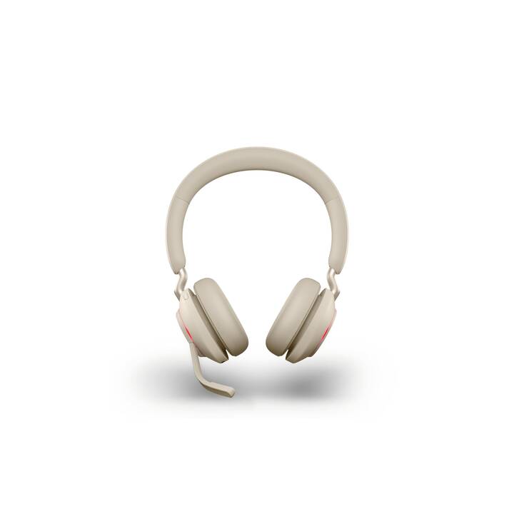 JABRA Office Headset Evolve2 65 MS (On-Ear, Kabellos, Beige)