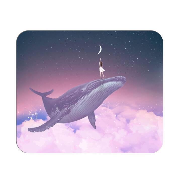 EG tapis de souris (200x240mm) - violet - baleine