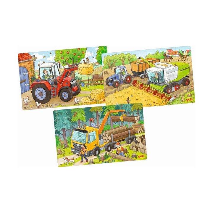 ROBERT KUHN Bauernhof Puzzle (3 x 24 Stück)