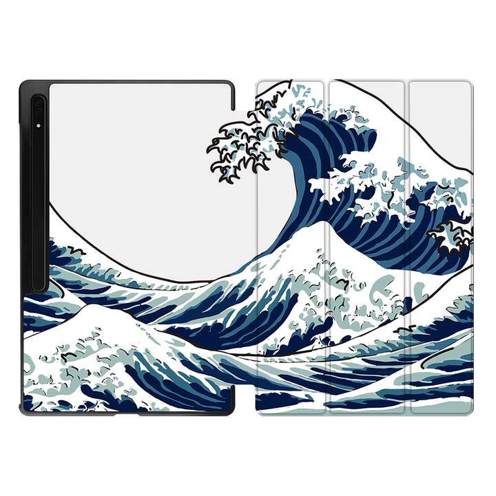 EG Hülle für Samsung Galaxy Tab S8 Ultra 14.6" (2022) - Blau - Japanisch