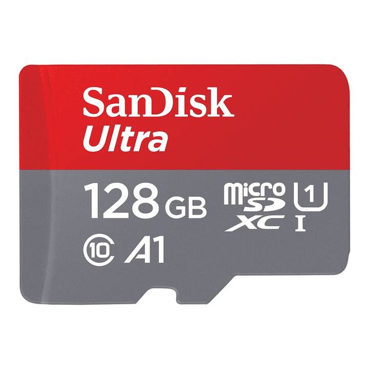 SANDISK MicroSDXC UHS-I Ultra (UHS-I Class 1, Class 10, A1, 128 GB, 100 MB/s)