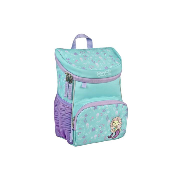 SCOOLI Sac à dos de jardin d'enfants Mermaid (8 l, Mauve, Vert, Turquoise)