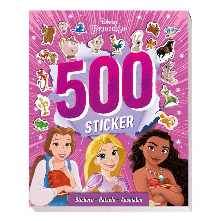 Disney Prinzessin: 500 Sticker - Stickern - Rätseln - Ausmalen