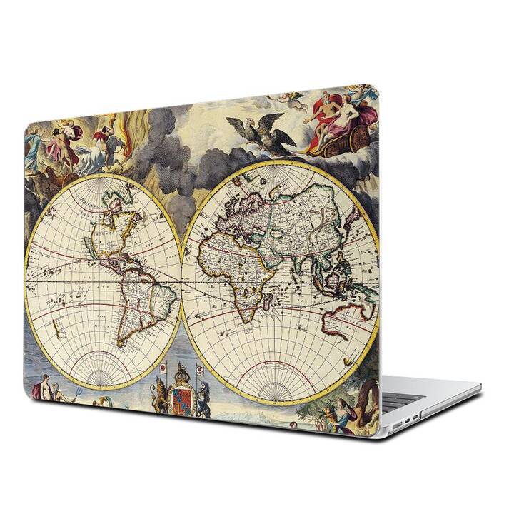 EG Coque rigide (MacBook Air 13" M2 2022, Carte géografique, Brun)