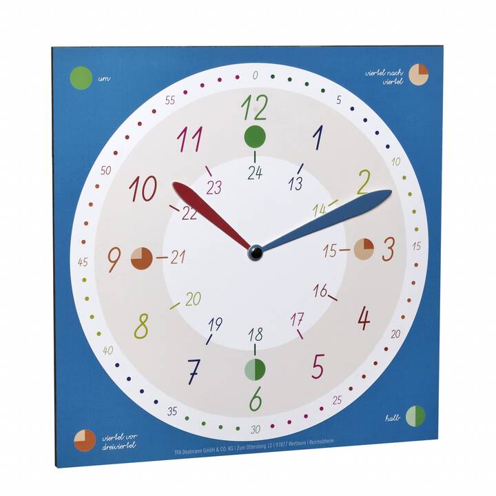 TFA Tick & Tac Orologio da parete per bambini (Analogico, 30 cm)
