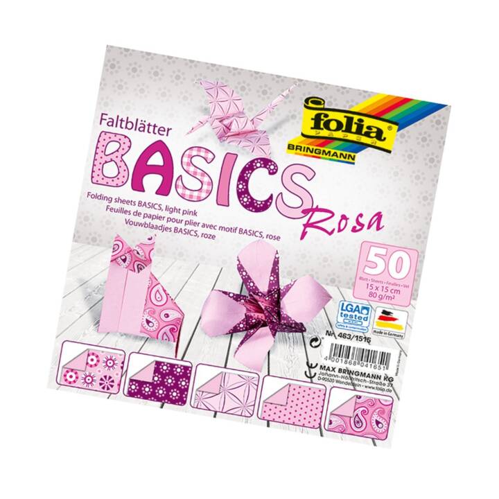 FOLIA Spezialpapier Basics (Pink, 50 Stück)