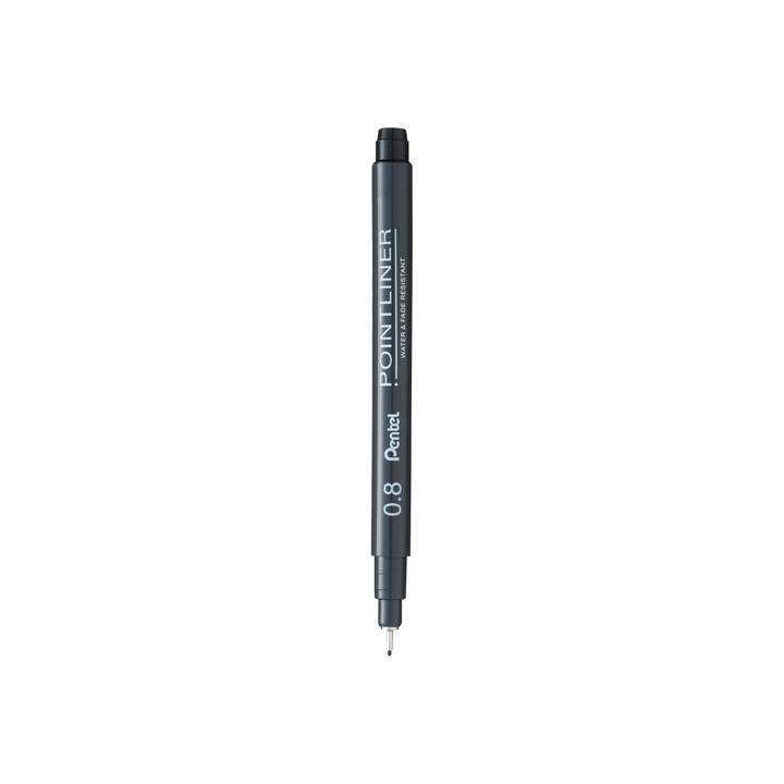 PENTEL Pointliner Penna a fibra (Nero, 1 pezzo)