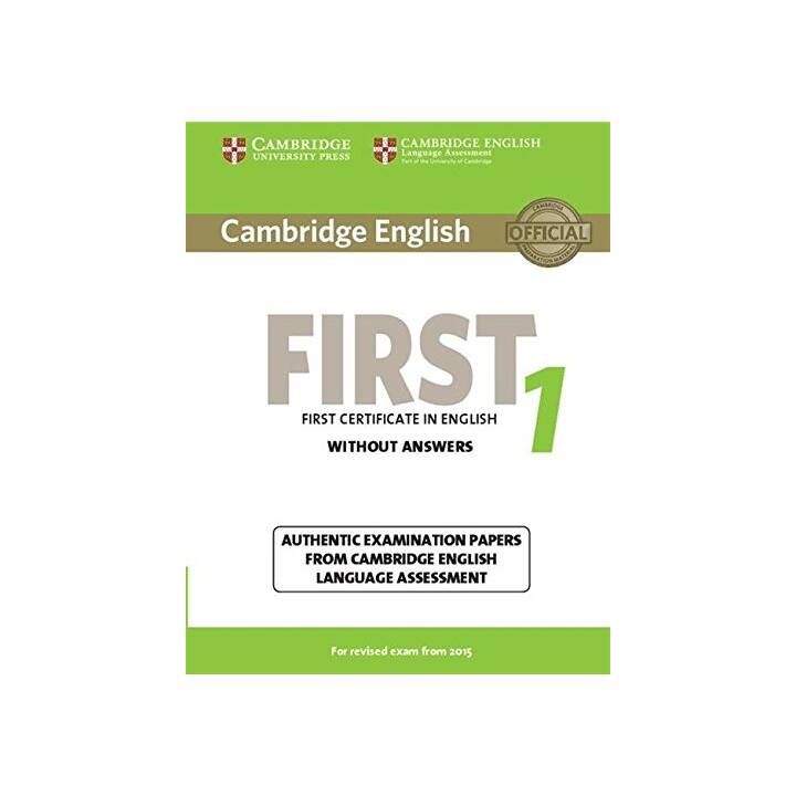 Cambridge English First 1. Student's Book without Answers