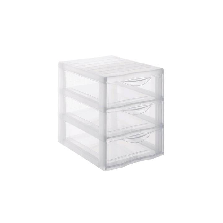 ROTHO Büroschubladenbox Orgamix (A5, 18.5 cm  x 25.5 cm  x 25.5 cm, Transparent)