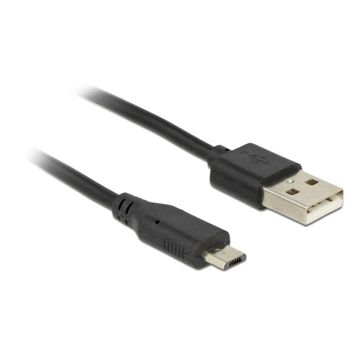 DELOCK Câble USB (Micro USB 2.0 de type B, USB 2.0 de type A, 1.5 m)