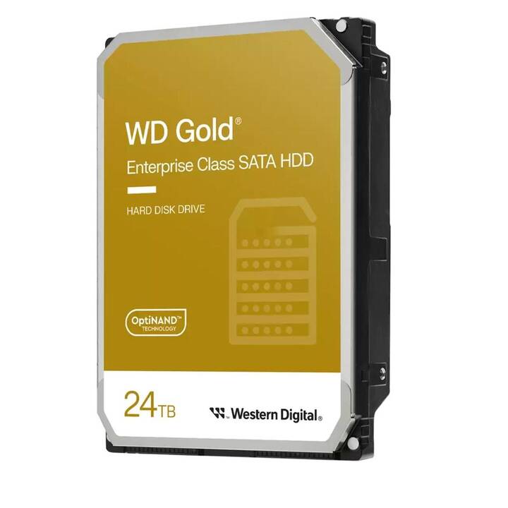 WESTERN DIGITAL Gold (SATA-III, 24000 GB, Doré)