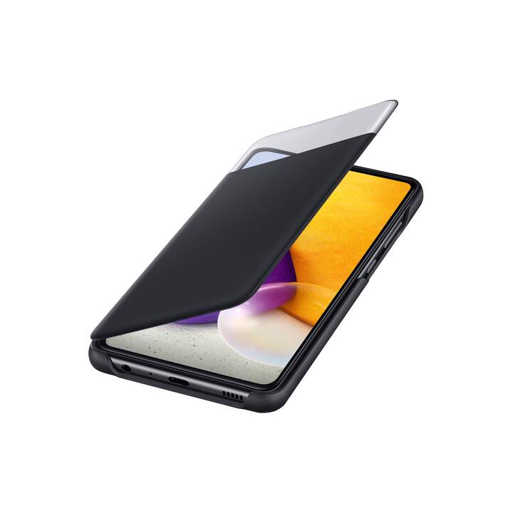 SAMSUNG Flipcover Smart Clear View Cover  (Galaxy A72, Antibactérien, Noir)