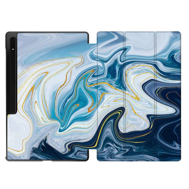 EG cover per Samsung Galaxy Tab S8 Ultra 14.6" (2022) - Blu - Marmo