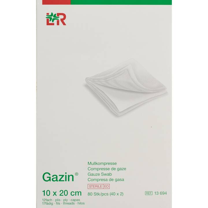 GAZIN Medicazione Gazin (20 cm x 10 cm, 80 pezzo)
