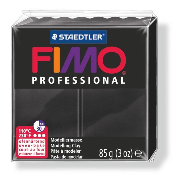 FIMO Pâte à modeler Professional (85 g, Noir)
