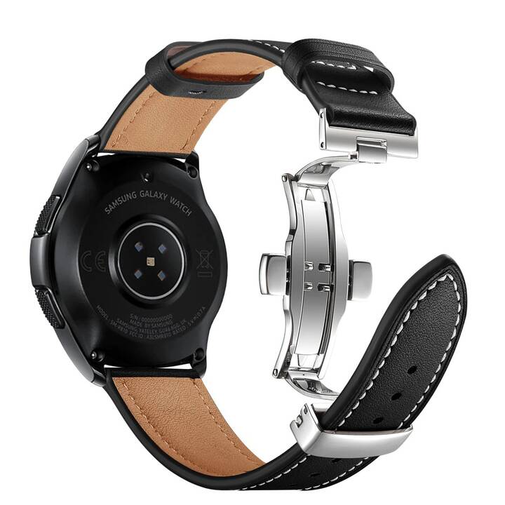 EG Armband (Samsung Galaxy Galaxy Watch 42 mm, Silber, Schwarz)