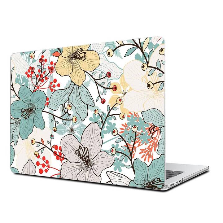 EG Coque rigide (MacBook Air 13" M3 2024, Fleurs, Vert)