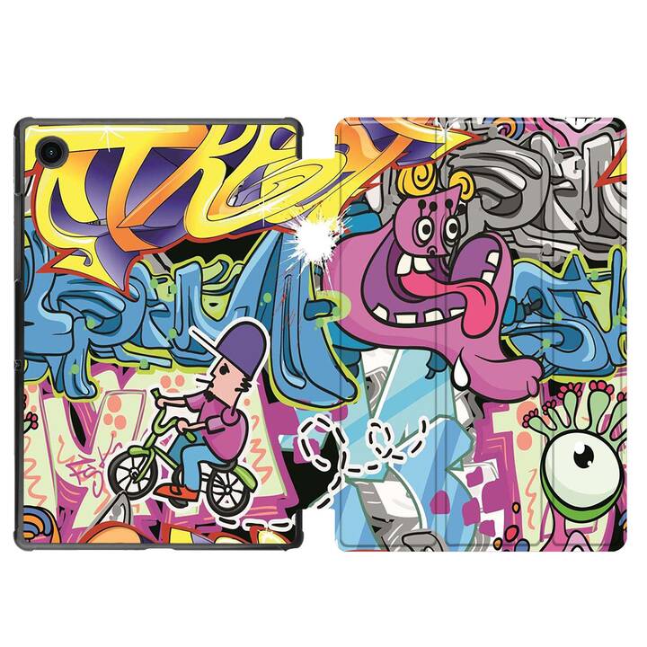 EG Hülle für Samsung Galaxy Tab A8 10.5" (2021) - Graffiti - bunt