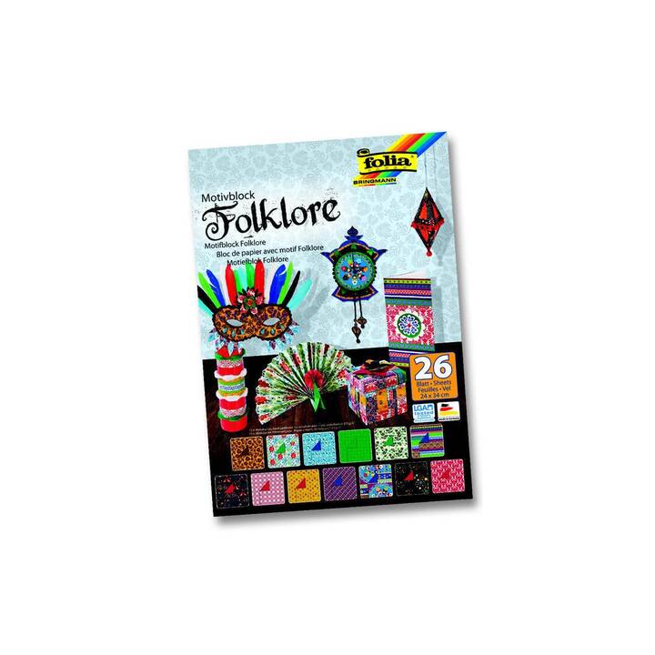 FOLIA Carta speciale Folklore (Multicolore, A4, 26 pezzo)