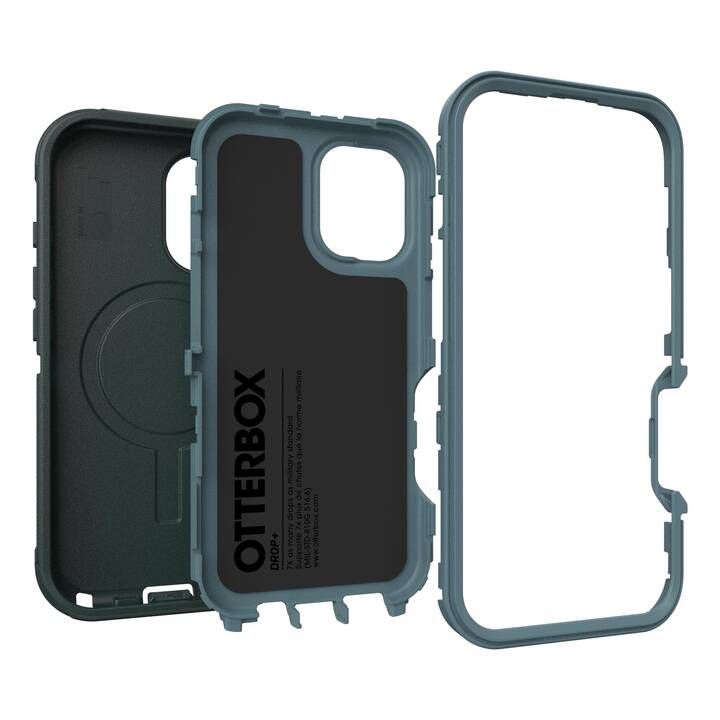 OTTERBOX Backcover MagSafe Defender Series (iPhone 16, Bicolore, Nero, Verde)