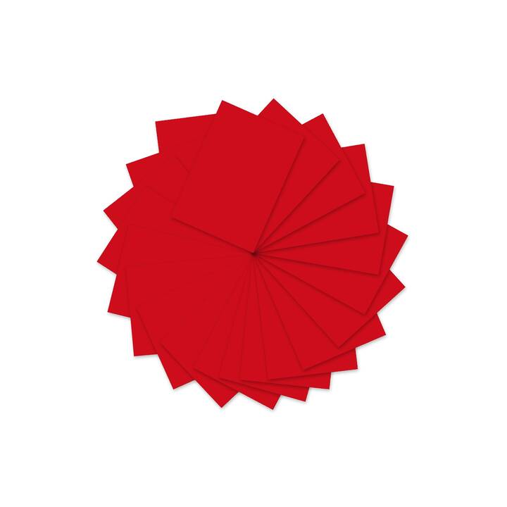 URSUS Tonzeichenpapier (Rubinrot, Rot, A4, 100 Stück)
