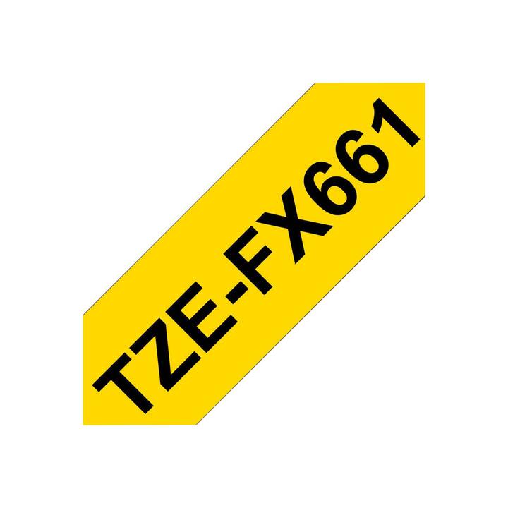 BROTHER TZe-FX661 Schriftband (Schwarz / Gelb, 36 mm)
