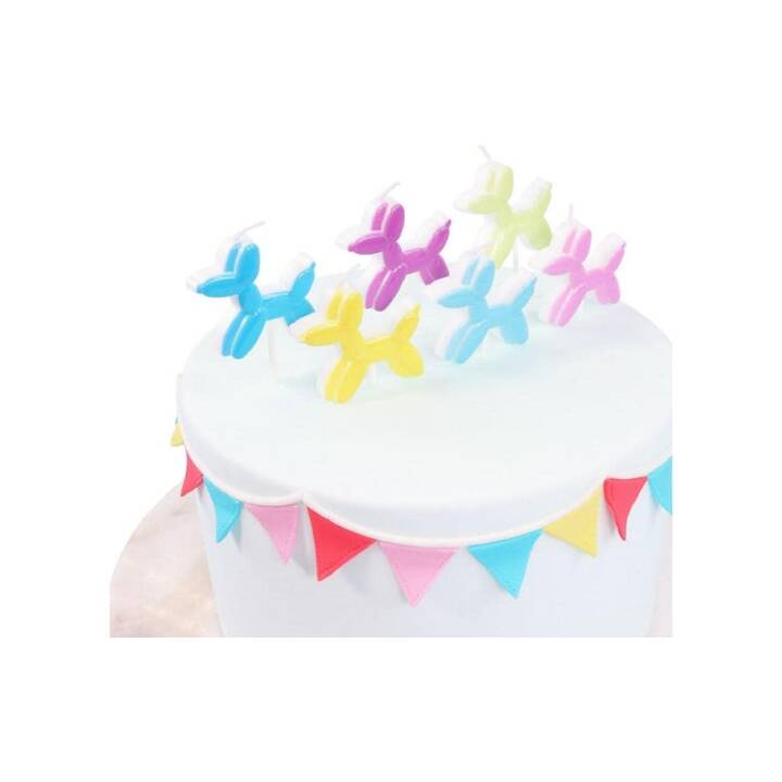 PME Candela per torta (6 pezzo, Compleanno, Multicolore)