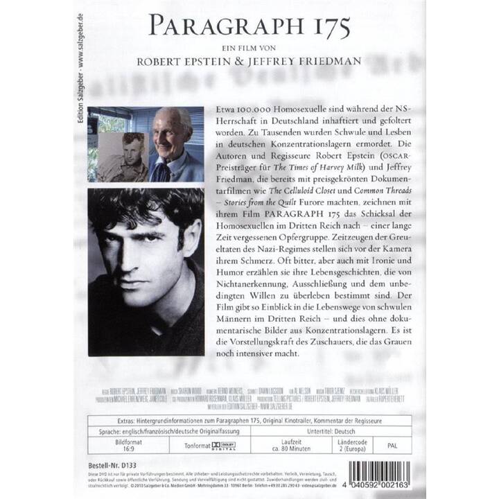 Paragraph 175 (DE, EN, FR)