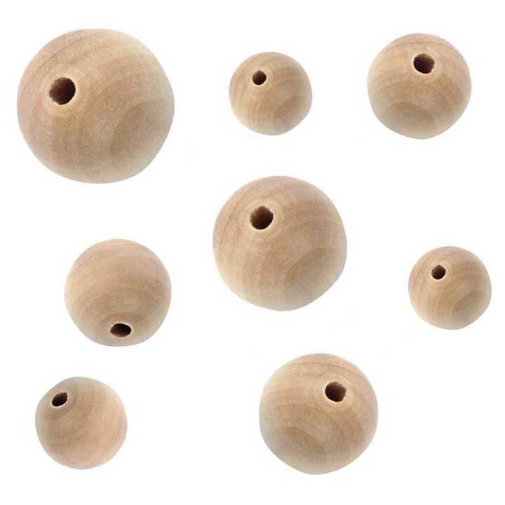 RICO DESIGN Perle (6 pièce, Bois, Nature)