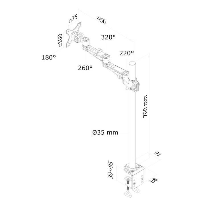 NEWSTAR Fissagio a tavola FPMA-D935POLE70 (30")