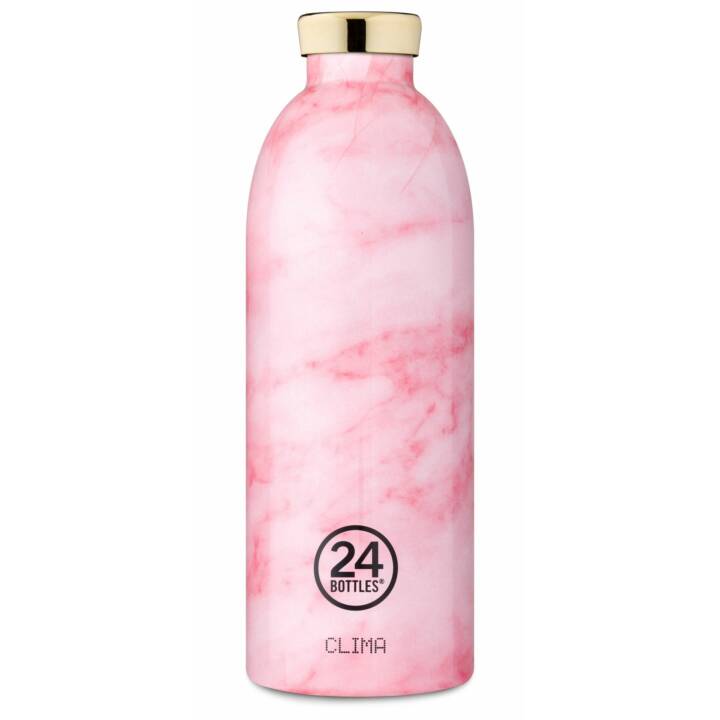 24BOTTLES Bottiglia sottovuoto Clima Pink Marble (0.85 l, Pink, Rosa)