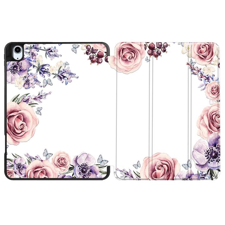 EG custodia per iPad Air 10.9" (2022) 5a generazione - rosa - fiori