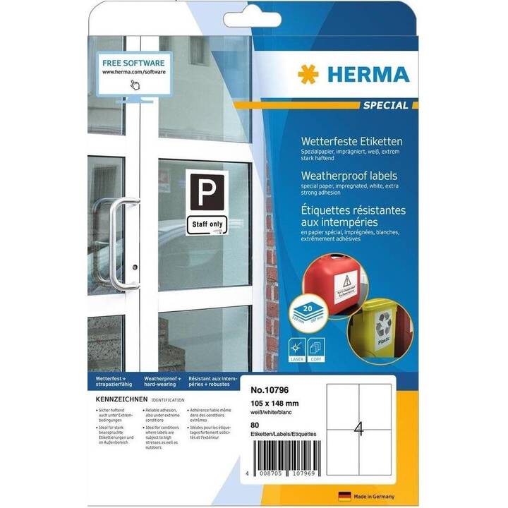 HERMA Foglie etichette per stampante (105 x 148 mm)