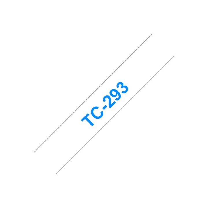 BROTHER TC-293 Ruban d'écriture (Bleu / Blanc, 9 mm)